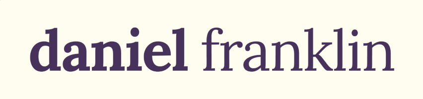 The text Daniel Franklin, stylised as a logotype.